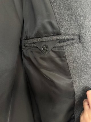 Abrigo lana Abercrombie & Fitch gris