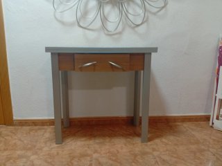 Mesa auxiliar cocina madera y metal