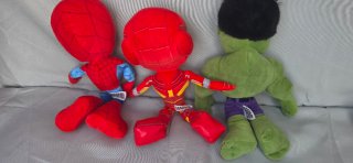 Peluches Marvel: Spiderman, Iron Man, Hulk
