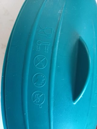 Ollas para microondas (rojo y verde azulado)