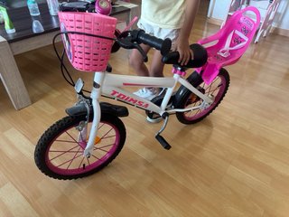 Bicicleta infantil Toimsa 16 rosa y blanca