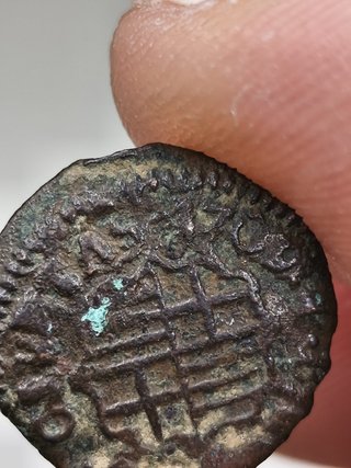 Moneda Antigua Barcelona 1709 Carlos III