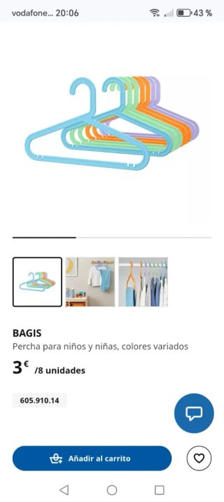 40 Perchas infantiles Ikea multicolor