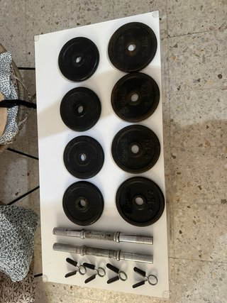 Juego Mancuernas Domyos 2kg x8 en total 16 kilos.