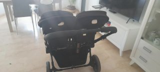 Carro gemelar Bugaboo Negro