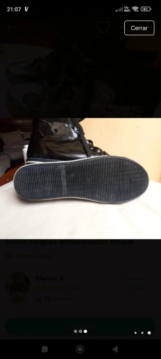 Botines Hule Negro Talla 39