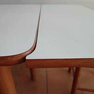 Mesa de cocina madera blanca