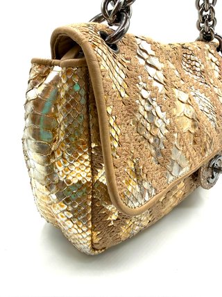 Bolso Chanel 19 Beige y Dorado