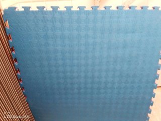 Tapete Tatami Puzzle Azul y rojo. 24 piezas.