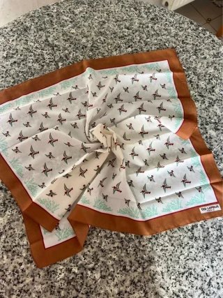Pañuelo Ted Lapidus Paris estampado de pajaritos