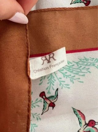 Pañuelo Ted Lapidus Paris estampado de pajaritos