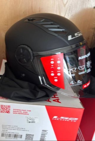 Casco Moto LS2 Airflow II Negro Mate 3XL