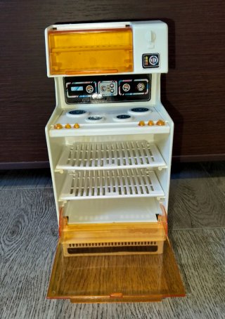 Cucina Barbie vintage Dream furniture arancione an