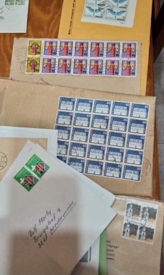 Lote antiguas cartas con sellos europeos,