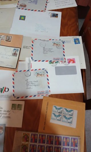 Lote antiguas cartas con sellos europeos,