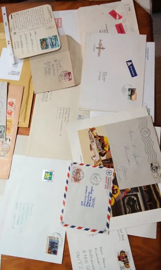Lote antiguas cartas con sellos europeos,