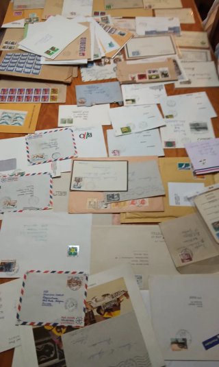 Lote antiguas cartas con sellos europeos,