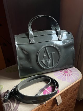 Borsa bauletto Giorgio Armani grigia