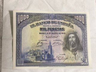 Billete 1000 Pesetas Banco de España 1928