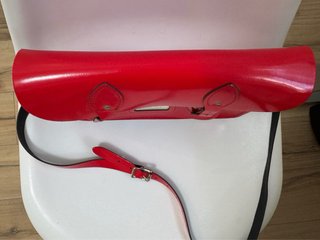 Bolso Cuero Rojo The Leather Satchel Co.