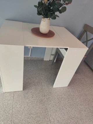 Mesa Consola Extensible Blanca SAYEZ