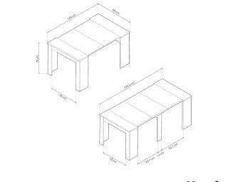 Mesa Consola Extensible Blanca SAYEZ