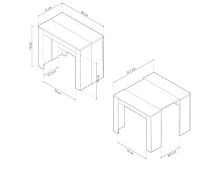 Mesa Consola Extensible Blanca SAYEZ