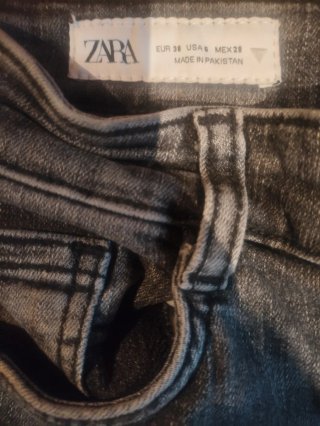 Pantalón Zara Gris Talla M