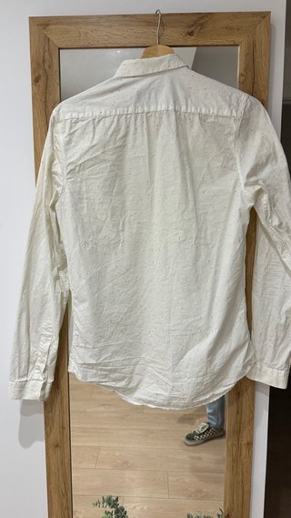 Camisa slim fit Zara color Hueso Puntos