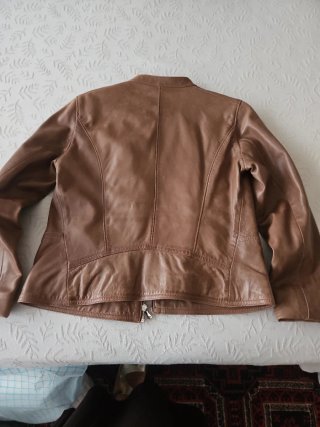 Cazadora Piel Marrón Massimo Dutti Talla XL