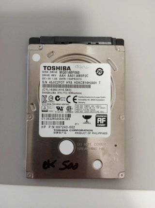Disco Duro Toshiba 500GB MQ01ABF050 2.5