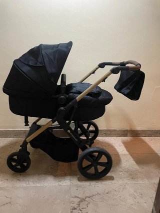 Carrito bebé 3 en 1 Kinderkraft negro