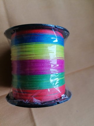 Hilo de pesca trenzado multicolor
