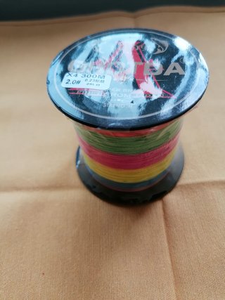 Hilo de pesca trenzado multicolor