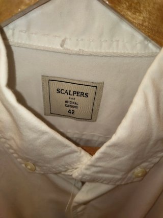 Camisa Scalpers Algodón Blanca Hombre