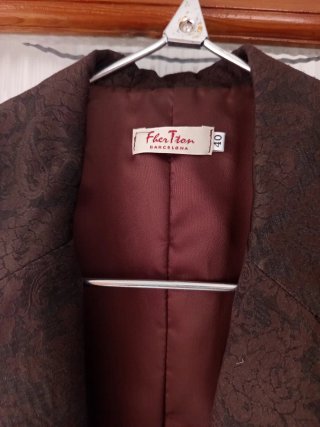 Chaqueta Traje Mujer Marrón Talla M