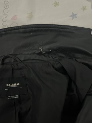 Chaqueta cuero Pull&Bear Negra