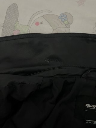 Chaqueta cuero Pull&Bear Negra