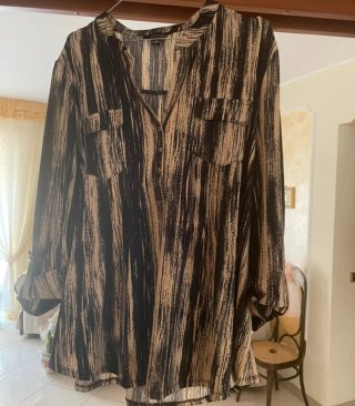 Camicia donna Cocomo beige e nero