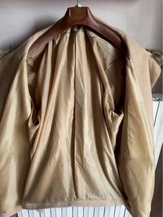 Giaccone donna beige cappuccio Tg 56 MODA NOI