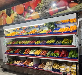 Estantería Frutería Madera blanco / negro