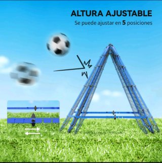 Red de rebote plegable azul
