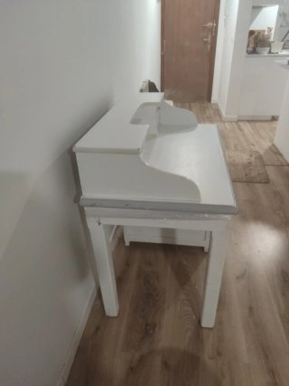 Escritorio Vintasch Madera Blanco y Gris