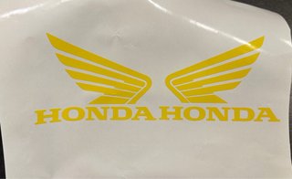 Pegatina Vinilo Honda Alas Amarillas
