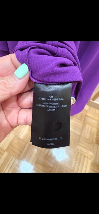 Vestido Morado Carolina Herrera Talla L