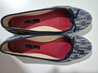 Manoletinas CH Beige y Azul