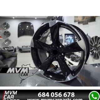 Kit 4 Llantas Audi Rotor Negra AU009