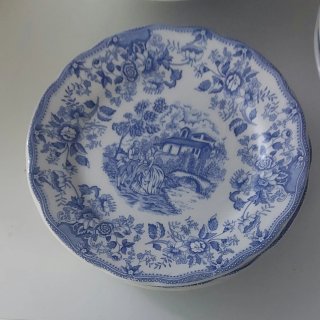 Set di stoviglie blu e bianco