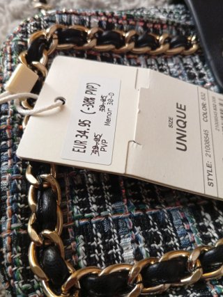Borsa a spalla in tweed stile Chanel