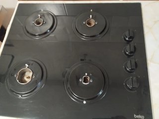 Placa de gas negra